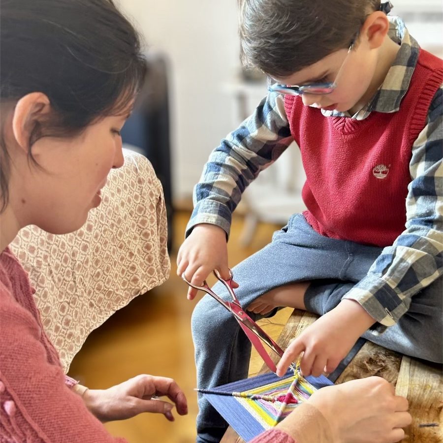 Atelier tissage enfant